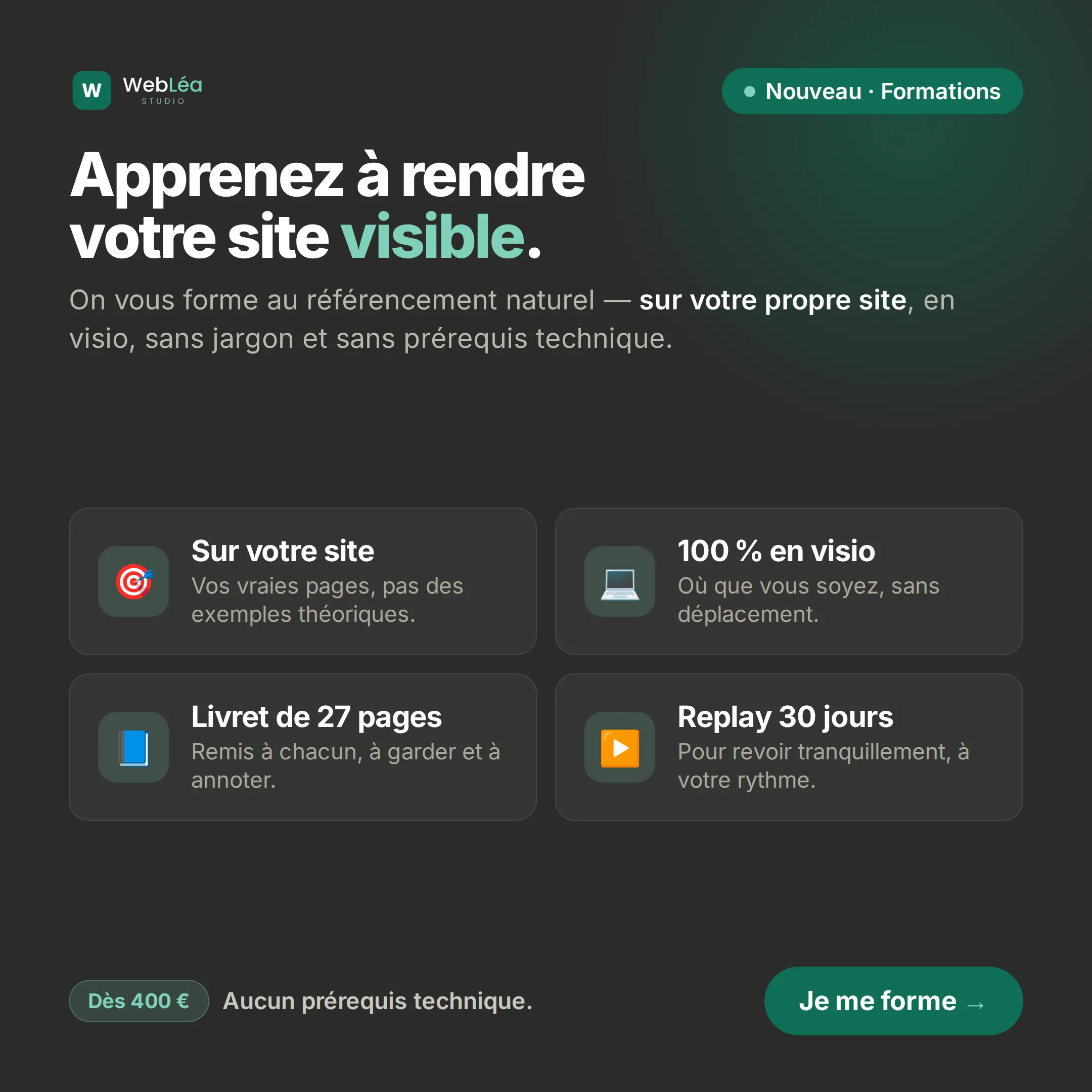 Formation SEO WebLéa Studio