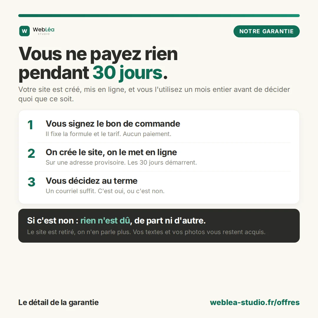 Garantie WebLéa Studio